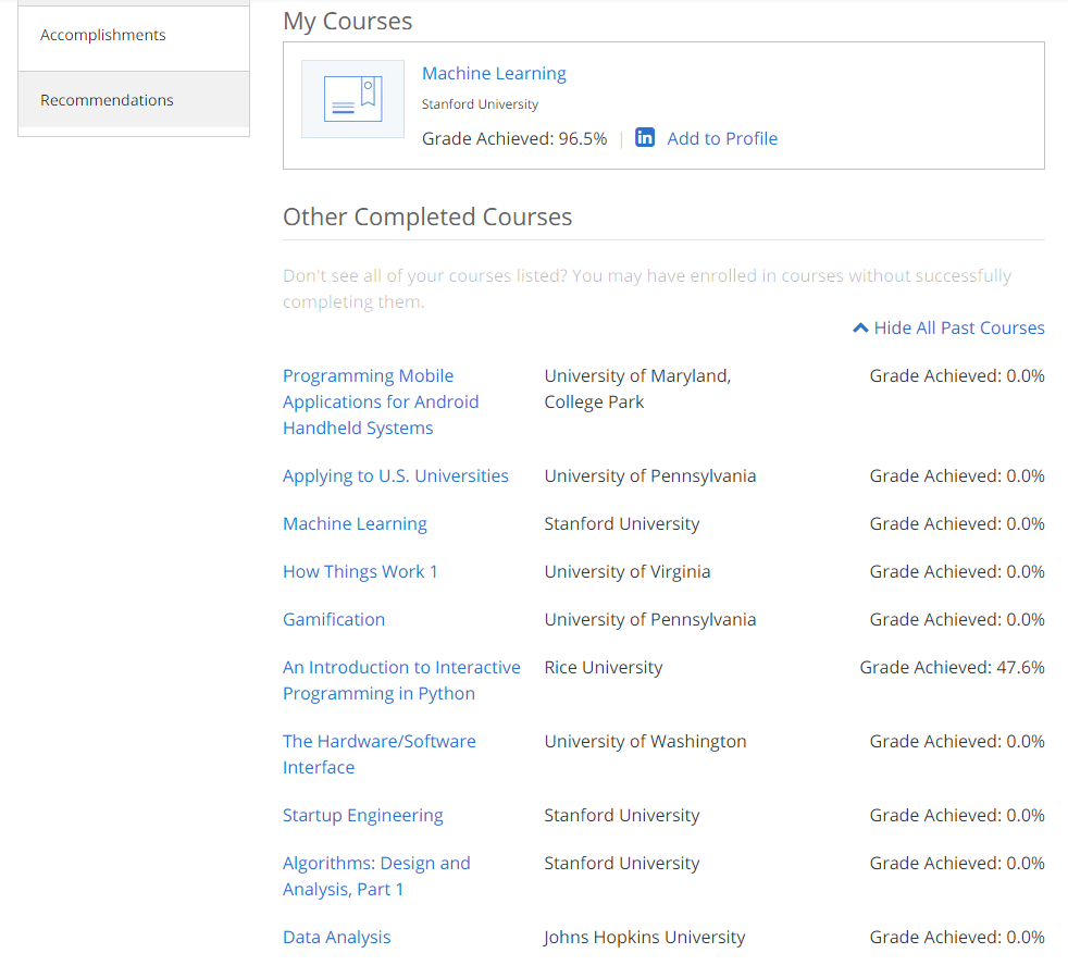 courses